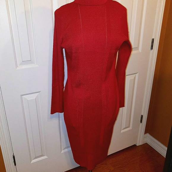 Spense XL red knit women's dress - Picture 3 of 8